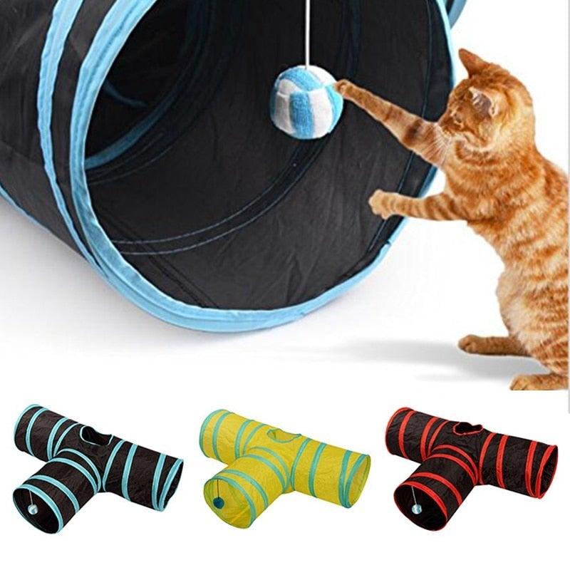 Foldable Multi-Way Cat Play Tunnel