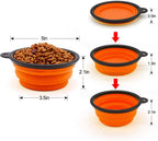 Collapsible Dog Bowls, Set of 5 (Orange)