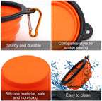 Collapsible Dog Bowls, Set of 5 (Orange) – photo 2
