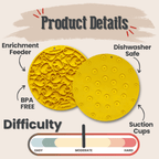 Suction Cup Lick Mat for Dogs – Yellow Duckies, product details graphic