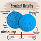 Suction Cup Lick Mat for Dogs – Orange Camp, product details graphic