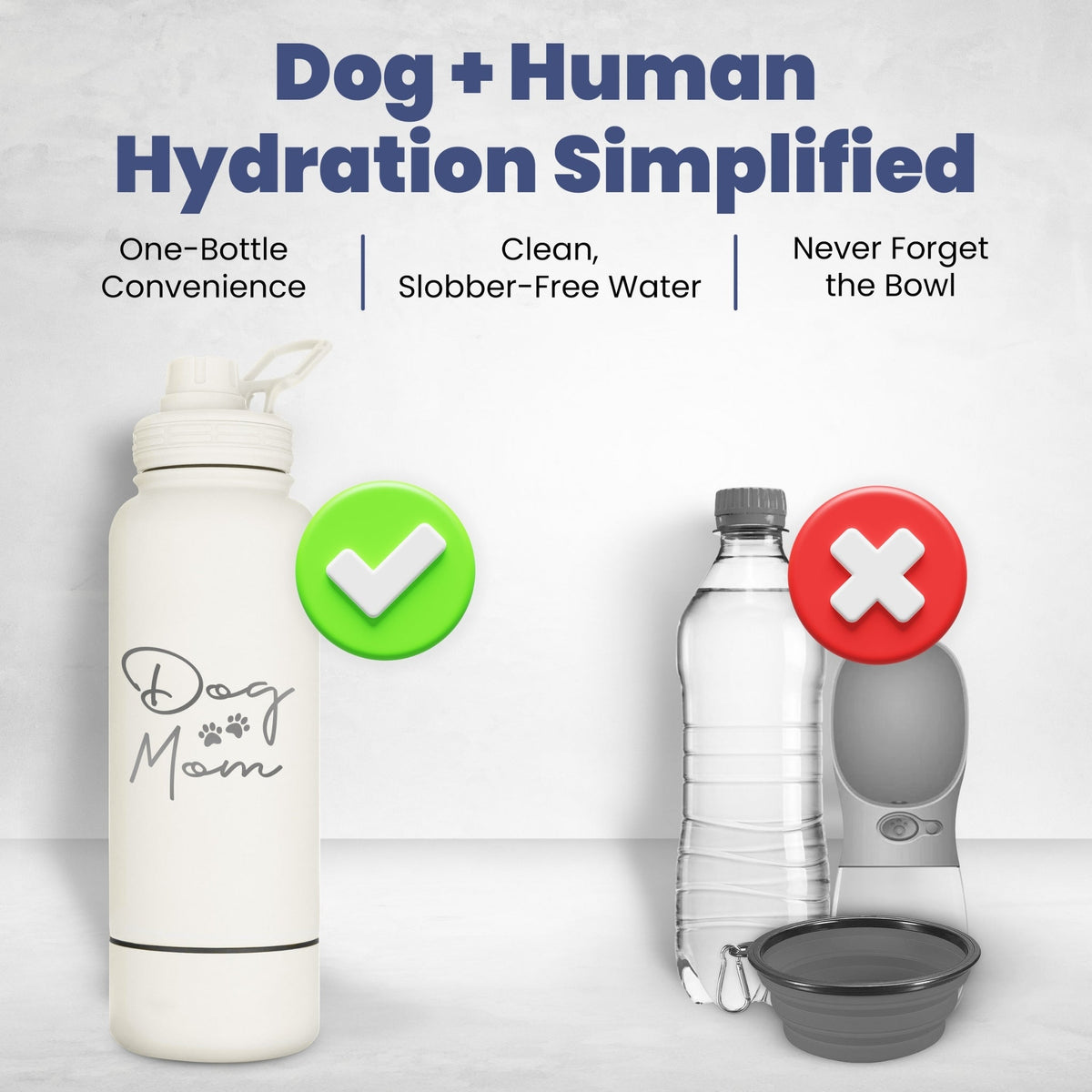 Rubyloo® Dog + Human Travel Water Bottle