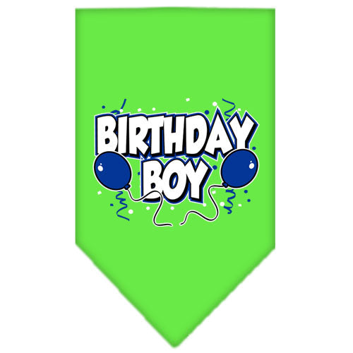 Birthday Boy bandana in lime green